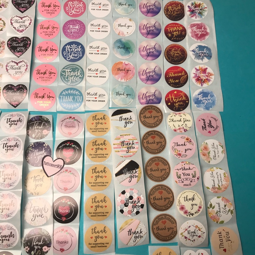 200 assorted thank you stickers 1” - Picture 5 of 14